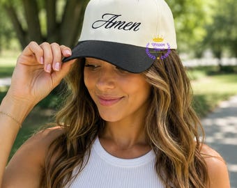 Custom Embroidered Amen Hat | Minimalist Faith Streetwear Christian Apparel