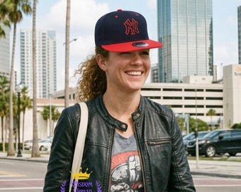 Custom Embroidered NYC Baseball Cap, Unisex Snapback Hat, Big Apple Hat