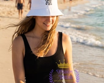 Custom Embroidered Cotton Bucket Hats – NYC Streetwear Beach Cap.