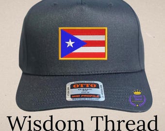 Custom Embroidered Puerto Rico Flag Baseball Cap, Dad Hat, Gift for Him or Her.