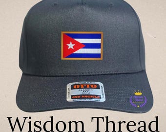 Gorra de béisbol bordada con la bandera cubana - Regalo artesanal para celebrar el orgullo cubano