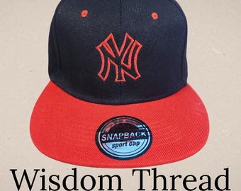 Gorra de béisbol de Nueva York bordada a medida, gorra unisex snapback, gorra de la Gran Manzana