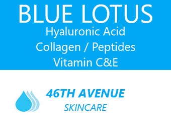 Blue Lotus/Hyaluronic Acid/Collagen/Peptides/Vitamin C & E