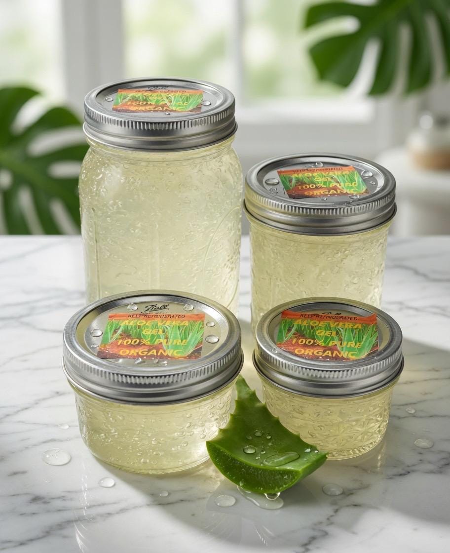 Pure Aloe Vera Gel: Natural, Organic, Additive-free - Etsy Canada