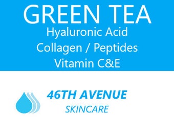 Green Tea/Hyaluronic Acid/Collagen/peptides/Vitamin C & E