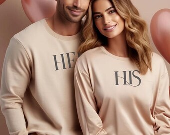 His Anniversary Sweatshirt & Matching Hers: Ideal for couple's milestones, from engagement to 1st anniversary.