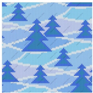 Papier paysage tricoté, téléchargement immédiat, art d'emballage numérique, modèle sans couture, clipart hiver, modèle de tissu de Noël téléchargement immédiat