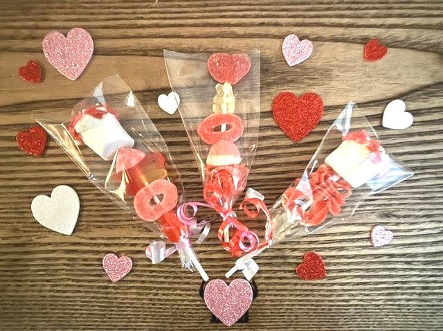5+ MINI brochetas de caramelo para San Valentín, gomitas, regalos de fiesta *ENVÍO GRATIS*
