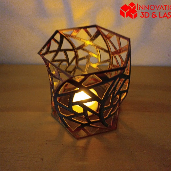 Bougeoir LED Hexagonal – Éclat Design Unique