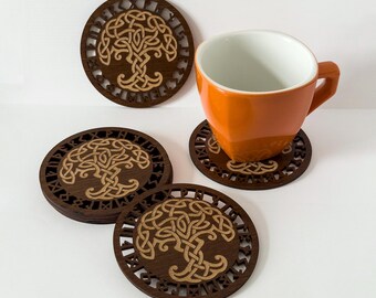 Porta-copos Yggdrasil Árvore da Vida: Decoração Nórdica, Presente Viking