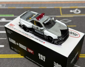 ミニカー MINI-GT Nissan Skyline GT-R R34 Police Takara Tomy Tomica 01 NISSAN SKYLINE GT-R BNR34 Police Car Metal