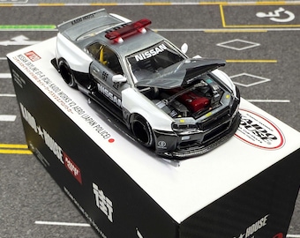 Mini GT X Kaido House R34 Police V2 Chase KHMG120 Diecast (+ Free