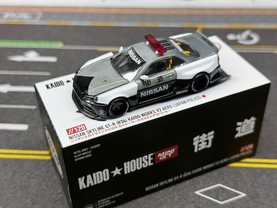 ミニカー Kaido House LTD EDN R34 skyline police Nissan Skyline GT