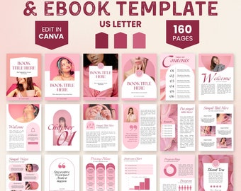 Pink Ebook Template, Editable Coaching Workbook Template, PDF Templates, Lead Magnet Template, Coaching Worksheet, Course Creator Template
