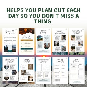 Mobile Travel Itinerary Template Canva, Trip Itinerary Guide, Digital ...