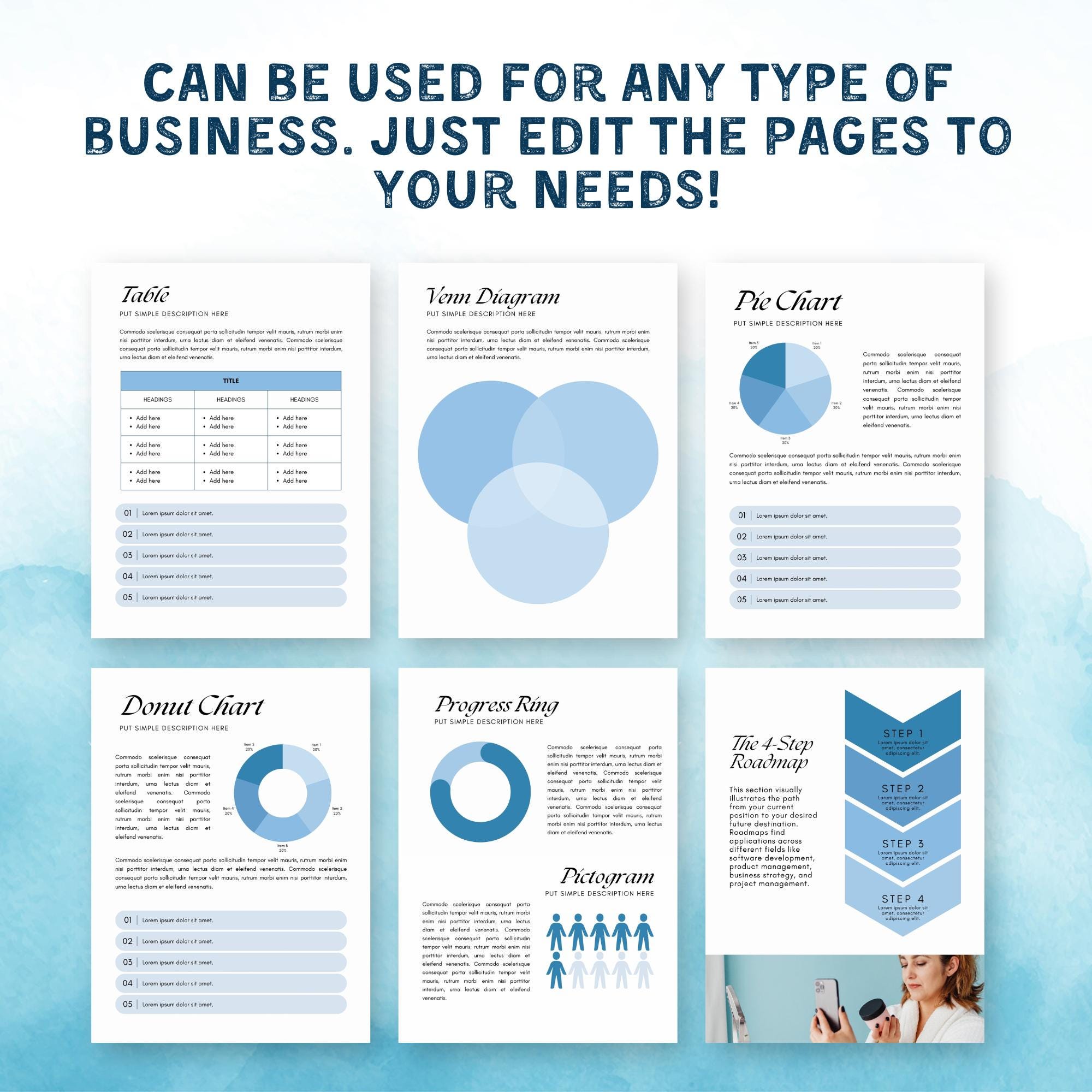 Business Plan Template Canva | Editable Business Planner | Start up ...