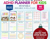 The Ultimate 2026 ADHD Planner For Kids, ADHD Kids Planner, Adhd Kids School Tracker, Adhd Digital Planner Kids Routine Chart, Gift for Kids