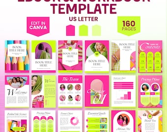 Colorful eBook Template Canva, Creative eBook Editable, Coaching Workbook Template, Digital PDF eBook Canva Templates, Lead Magnet Template