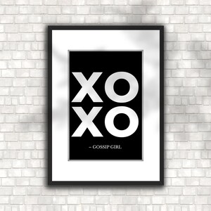 Digital Poster XOXO Gossip Girl - Quote Wall Art