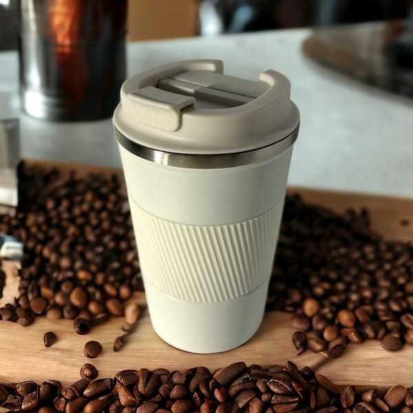 Tasse à café Mug de voyage Mug isotherme en acier inoxydable Mug de voyage réutilisable Cadeau pour elle Cadeau pour lui