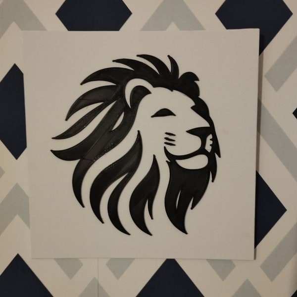 deco toile murale lion