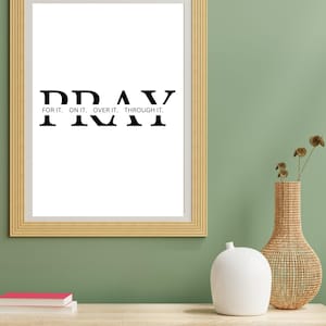 Wall art, Christian art, modern art, Christian poster, cool art, Christian print, Bible verse, church art, Pray poster