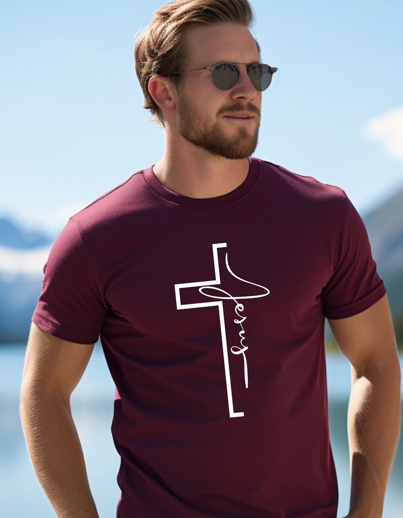 Jesus T Shirt, Christliches T shirt, Christliche Kleidung, Christliche Geschenke, Geburtstag, religiöse kleidung, religiöse geschenke, Bild 7