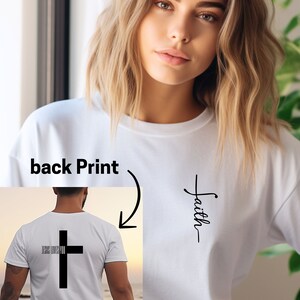 Jesus Loves you Tshirt, Christliches T shirt, religiöses T shirt, Christliche Kleidung, Christliche Geschenke, Jesus, Geburtstag, back print White