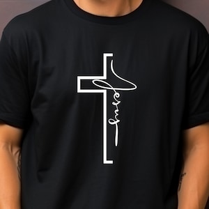 Jesus T Shirt, Christliches T shirt, Christliche Kleidung, Christliche Geschenke, Geburtstag, religiöse kleidung, religiöse geschenke, Black
