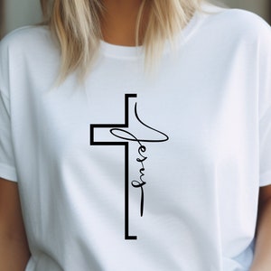 Jesus T Shirt, Christliches T shirt, Christliche Kleidung, Christliche Geschenke, Geburtstag, religiöse kleidung, religiöse geschenke, White