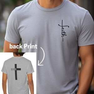 Jesus Loves you Tshirt, Christliches T shirt, religiöses T shirt, Christliche Kleidung, Christliche Geschenke, Jesus, Geburtstag, back print Sport Grey