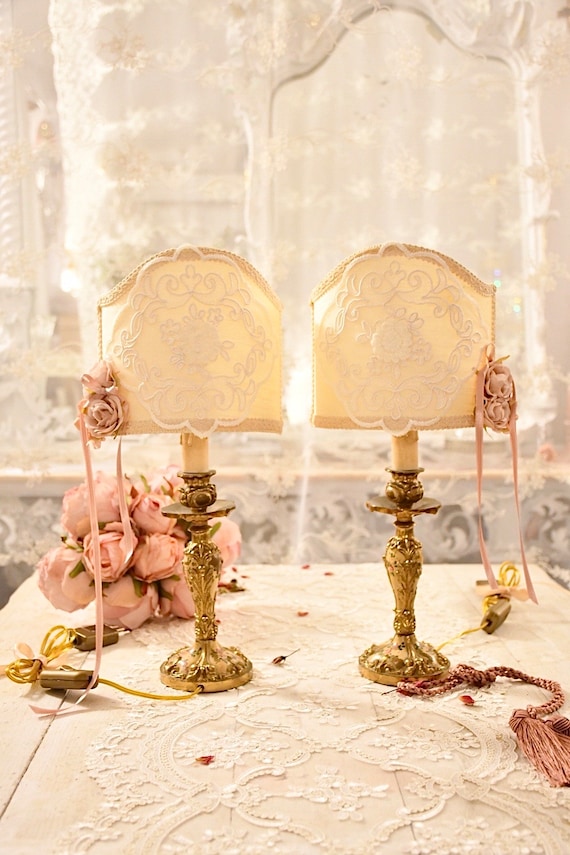 Pair of antique Art Nouveau style lamps