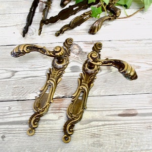 Pair of 20th century Italian Baroque style door handles
