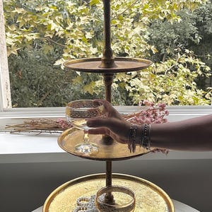 Alzata Vintage oro antico  del 1950 italiano