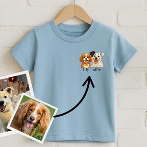 Custom Pet Portrait Shirt – Personalized Dog or Cat Hoodie – Front Design – Multiple Pets Crewneck – Gift for Pet Lovers
