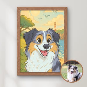 Custom Disney-Inspired Pet Portrait – Personalized Dog or Cat Drawing from Photo – Digital Pet Art Download – Memorial Gift Idea
