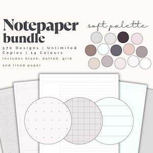 Digital Note Paper Bundle: 570 Templates for GoodNotes & Notability (Digital Download)