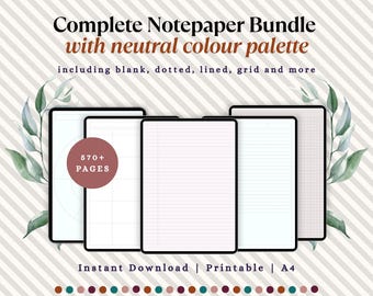 GoodNotes Digital Paper Bundle | 570 Cornell, Lined, Grid, Dotted Templates (Digitaler Download)