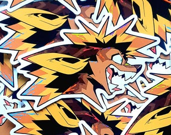Rage Rat Furry Vinyl Sticker
