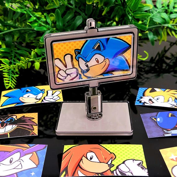 Sonic the Hedgehog アクリルスタンド 非売品レア Mix 'n Match Spinning 3.5 Inch Sonic Goalpost Acrylic Standee