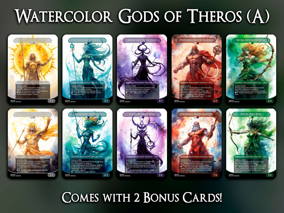 Watercolor Gods of Theros A Custom MTG Cards, EDH, Premium MTG Cards ...