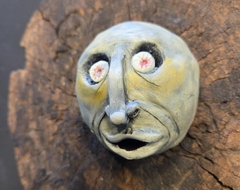 Unique Wall Art - Weird Wall Face - Whimsical Strange Décor