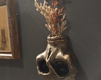 Witchy Wall Décor - Hanging Skull Vase