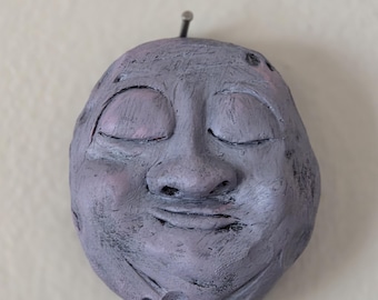 Happy Moon Man - Quirky Wall Art - Lunar Wall Decor