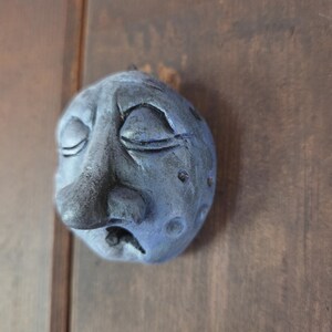 Quarter Moon Ceramic - Unique Wall Art - Quirky Celestial Décor