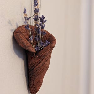 Ceramic Wall Vase - Earthy decor - Bud Vase