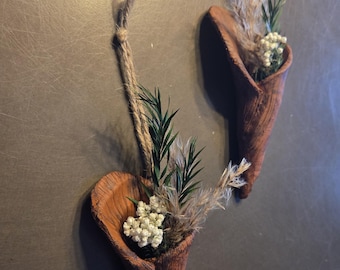 Wall Vase Duo – Floral Wall Decoration – Boho Decor