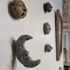 Ceramic Moon Hanging Décor - Crescent Moon Wall Art