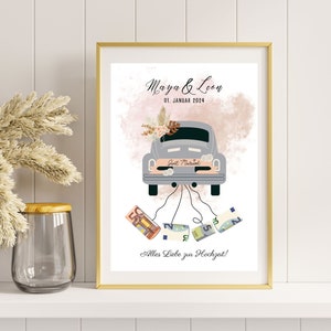Geld Geschenk Hochzeit Vorlage DIY Geschenk zur Hochzeit Geldgeschenk Brautpaar personalisiert Geld Geschenk zum Ausdrucken Hochzeit