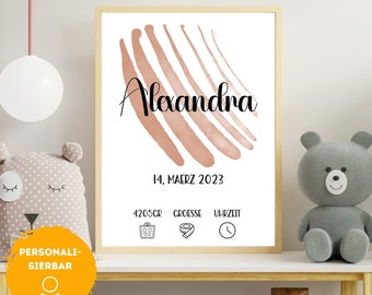 Geschenk personalisiert zur Geburt zum Ausdrucken Vorlage Geburt Geschenk Geburt Geschenk Baby Geschenk Geburt personalisiert Baby Poster